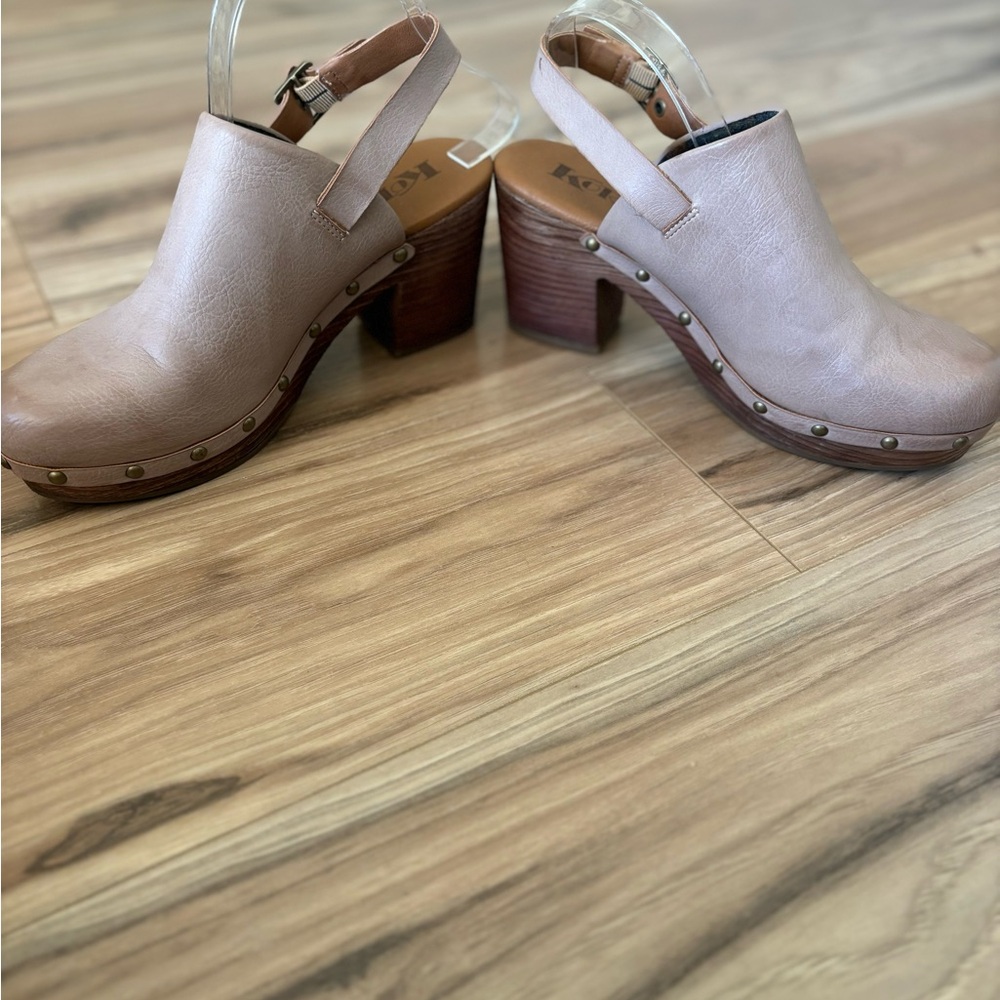 Korks Women's Tan Leather Teagan Clogs Size 8 - Picture 4 of 8